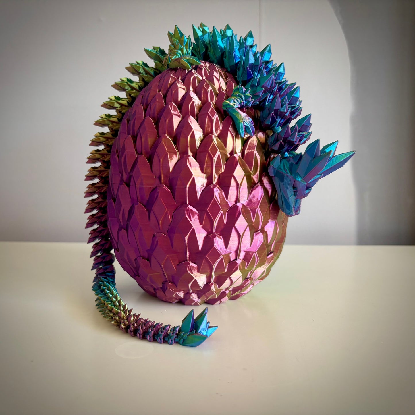 3D Printed Dragon and Egg Articulated Animal