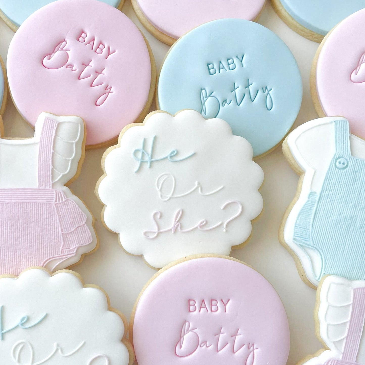 He or She? Gender Reveal Debosser and Cutter