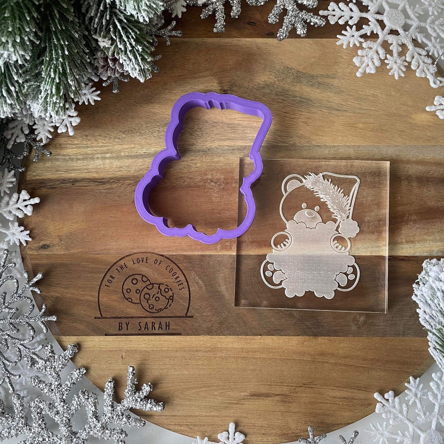 Bear with Snowflake Debosser and Cutter