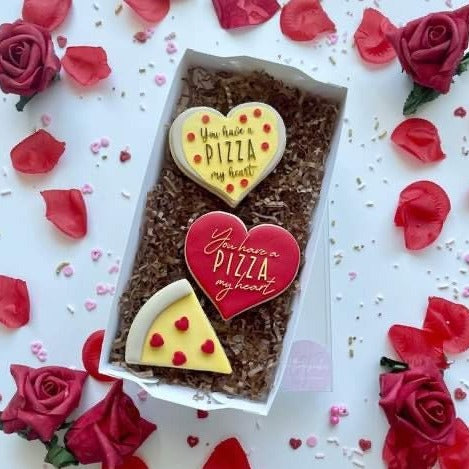 Pizza Slice with Topping Cutters