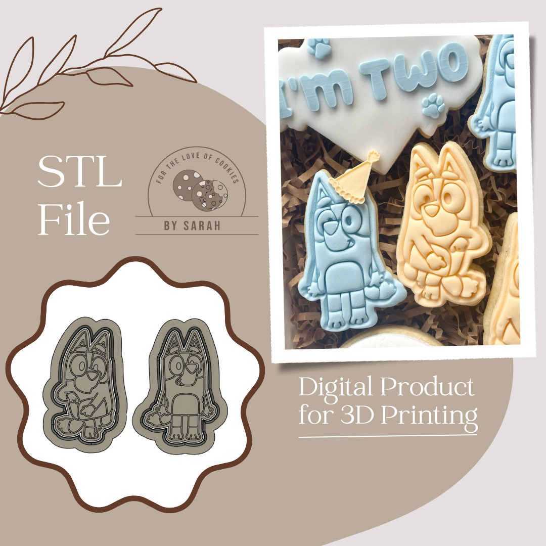 Mini Bluey and Bingo Embosser and Cutter STL FILE