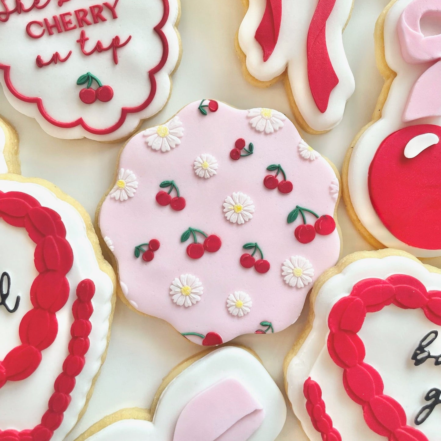 Cherry and Daisy Pattern Plate
