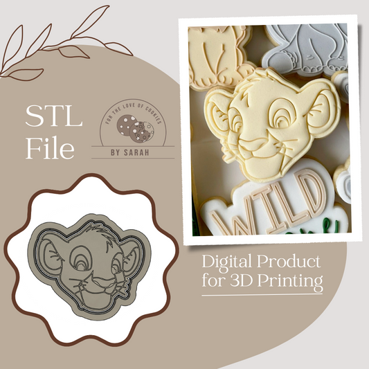 Simba Lion King Embosser and Cutter STL FILE