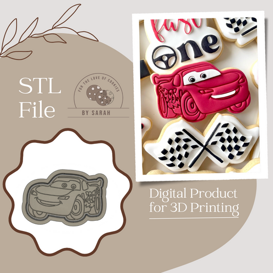 Lightning McQueen Cars Embosser and Cutter STL FILE