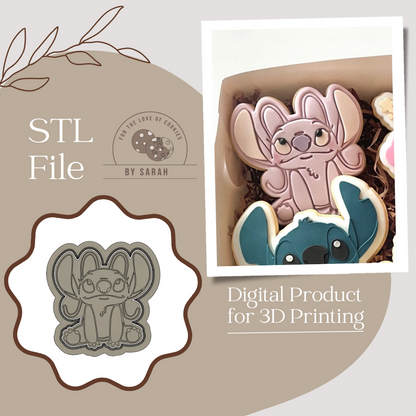 Angel Lilo and Stitch Embosser and Cutter STL File