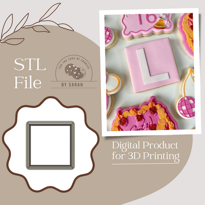 Square Shape Cookie Cutter Only STL File