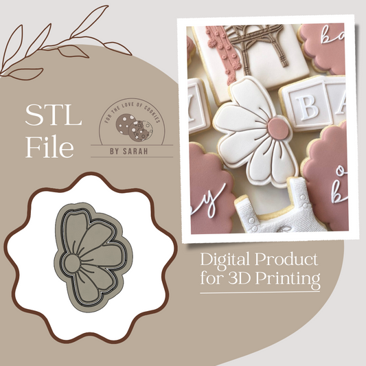Half Daisy Side Profile Embosser and Cutter STL FILE