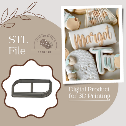 Rounded/Right Angle Rectangle Shape Cookie Cutter Only STL File