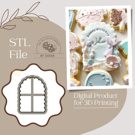 Scalloped Arch Shape Cookie Cutter Only STL FILE