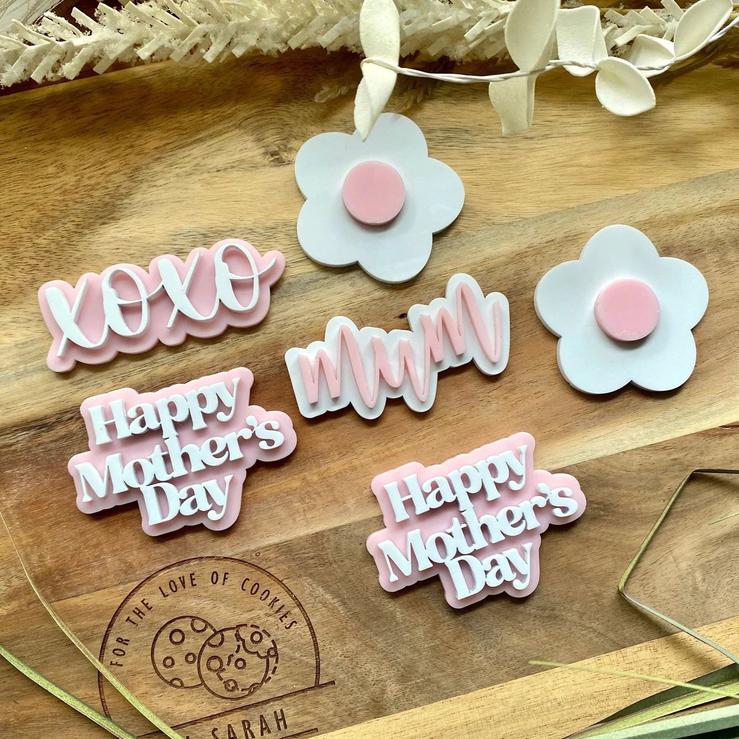 Acrylic Cupcake Charms set of 6