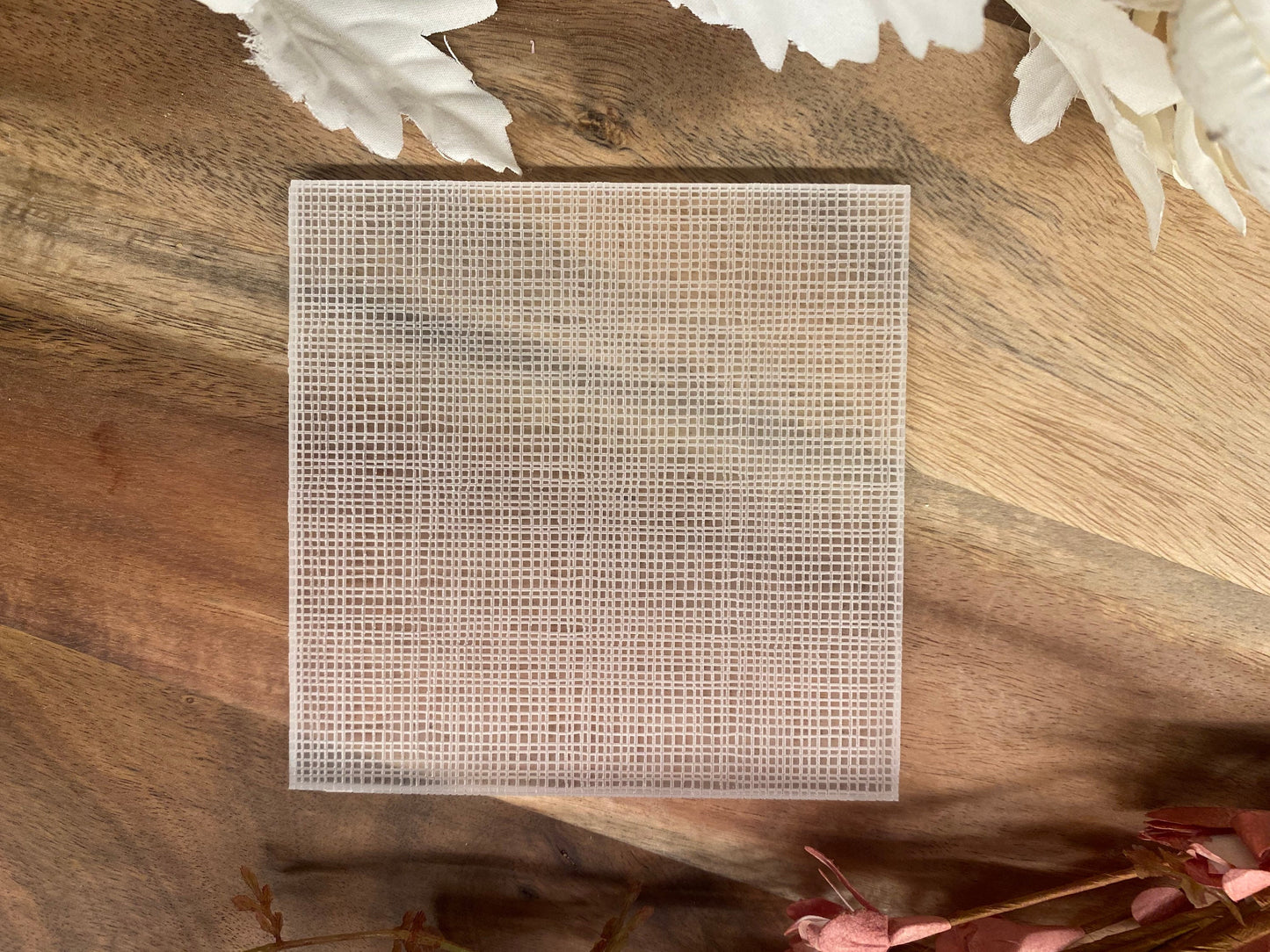 Linen Hessian Texture Pattern Plate