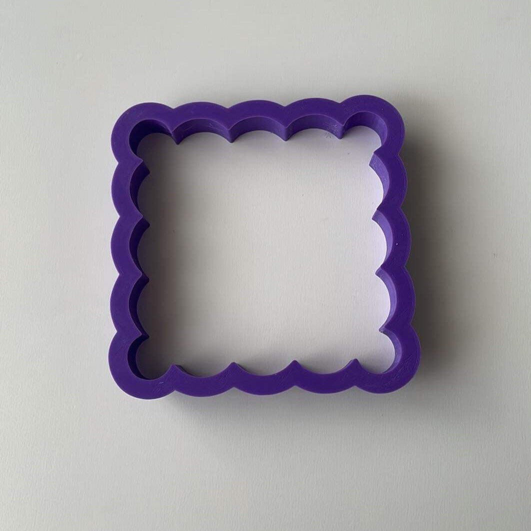 Scalloped Square Shape Cookie Cutter Only