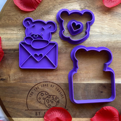 Cute Bear in Love Letter Embosser and Cutter