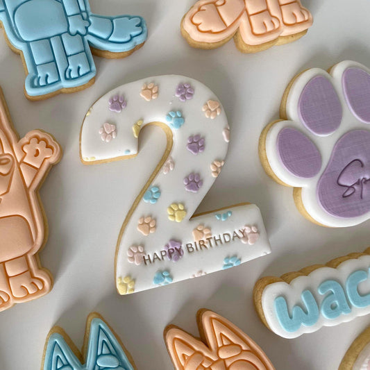 Dog Paw Print Pattern Plate