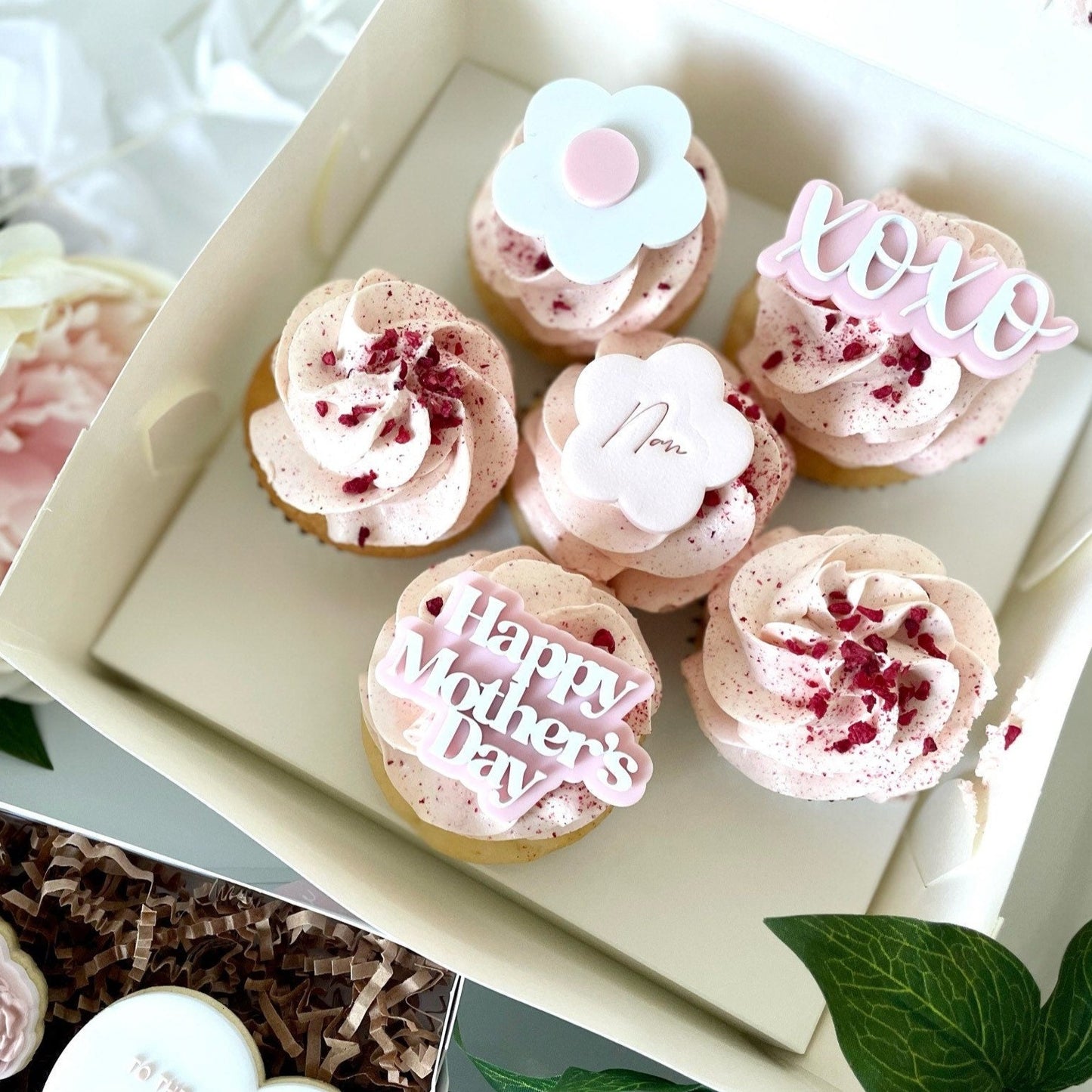 Acrylic Cupcake Charms set of 6