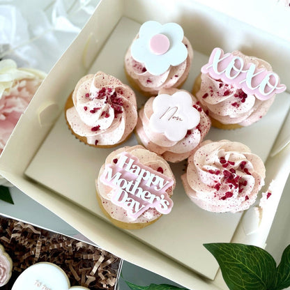 Acrylic Cupcake Charms set of 6